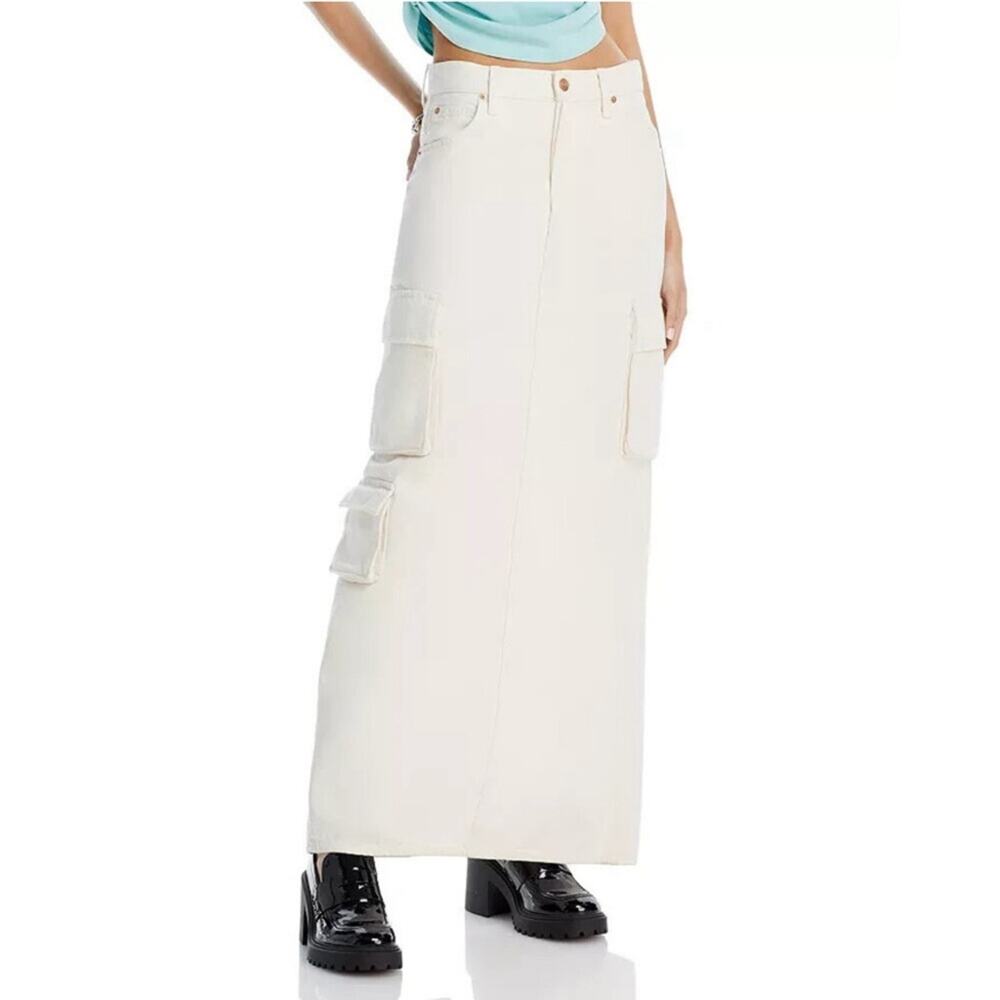 Mother Snacks The Fun Dip Cargo Maxi Skirt - Natural - 33 - New with tags